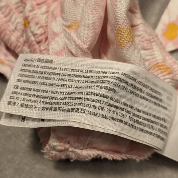 Hollister Halter Top Women's X-Small Pink Daisy Floral Boho Summer EUC - Picture 9 of 10